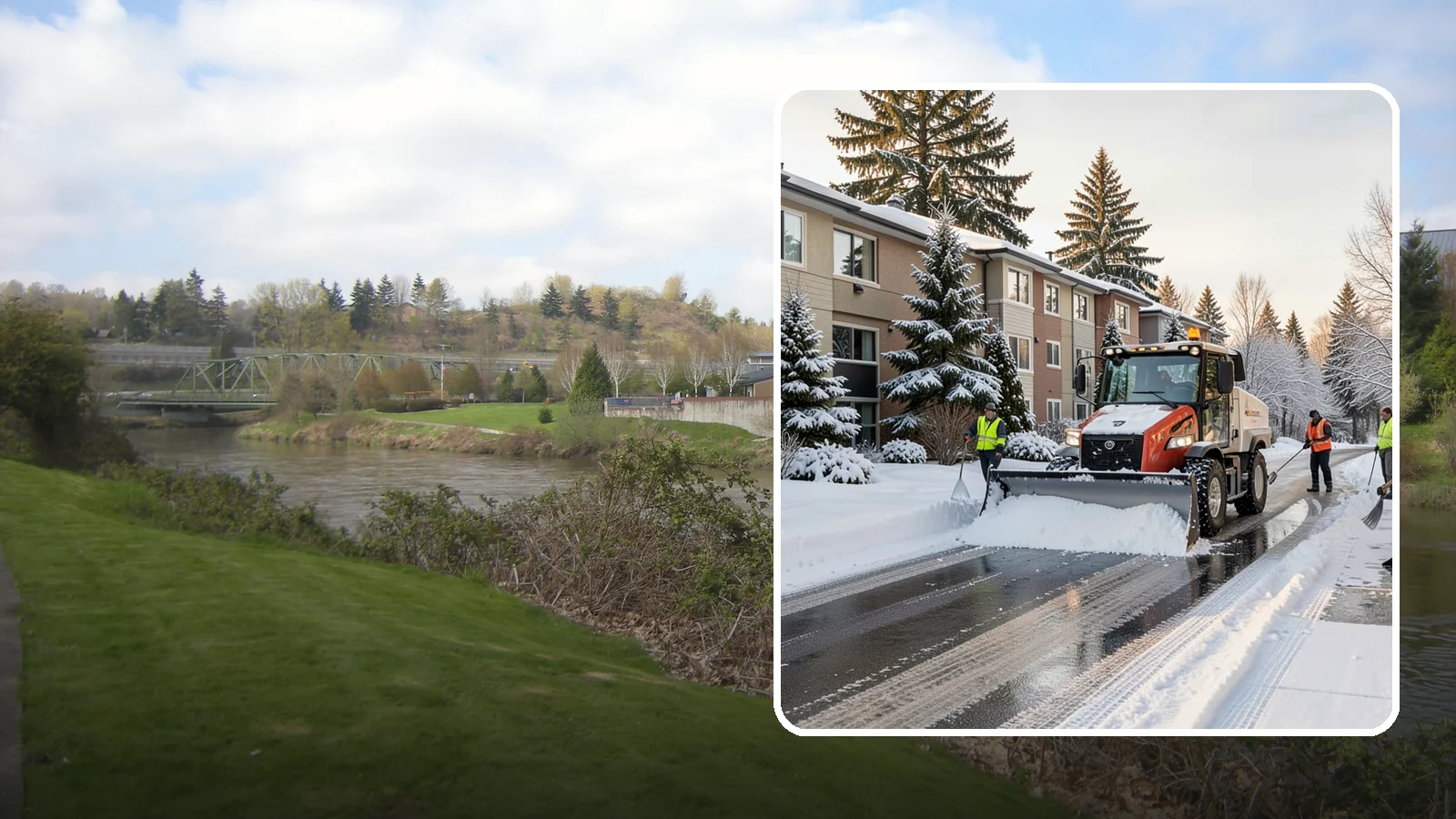 Apartment Complex Snow Removal in Tukwila, King County, WA - Keep residents, drives, and shared walkways safe at your apartment community during Western Washington snow and ice events.
