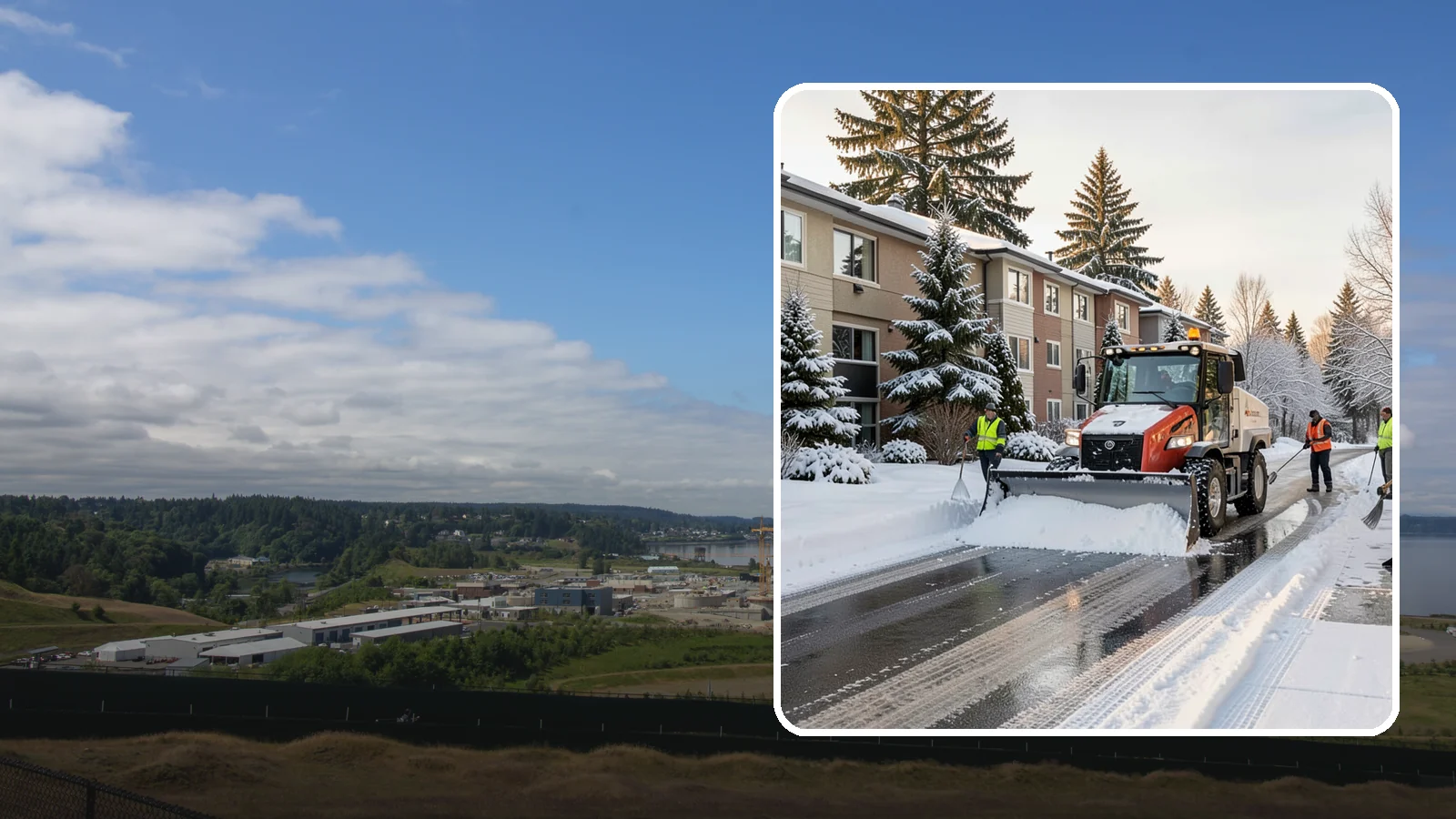 Apartment Complex Snow Removal in University Place, Pierce County, WA - Keep residents, drives, and shared walkways safe at your apartment community during Western Washington snow and ice events.