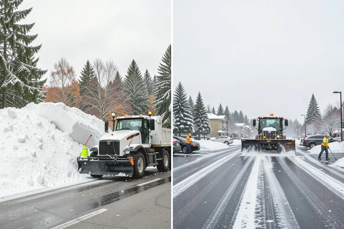 Apartment Complex Snow Removal in University Place, Pierce County, WA - Map internal roads, parking clusters, and pedestrian paths