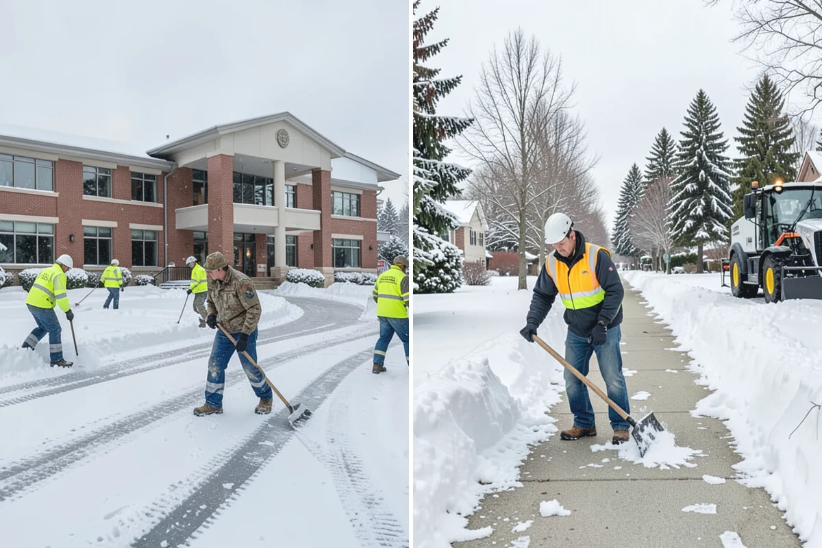 Apartment Complex Snow Removal in Woodinville, King County, WA - Map internal roads, parking clusters, and pedestrian paths