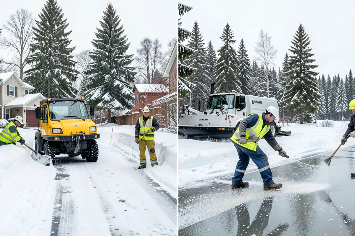 Apartment Snow Removal in Arlington, Snohomish County, WA - Map parking, walkways, entries, and stairwells