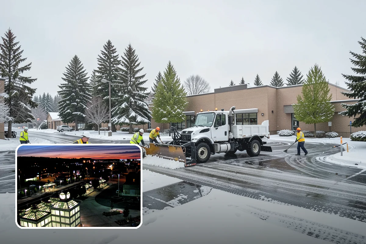 Apartment Snow Removal in Auburn, King County, WA - Full-community clearing of lots and paths