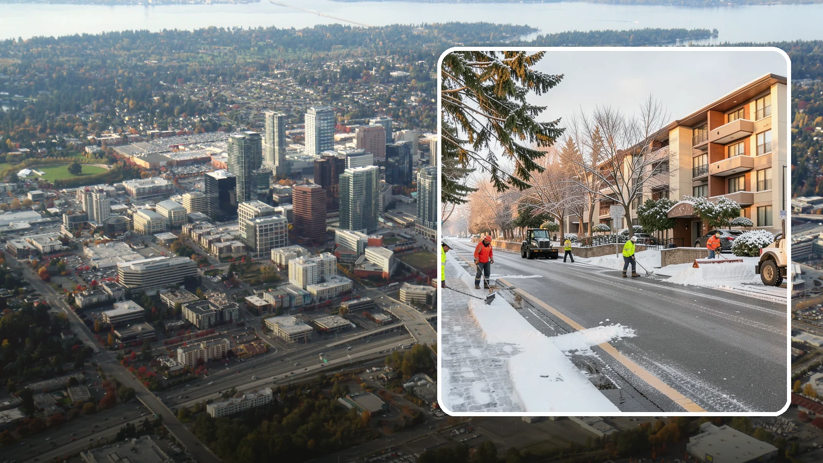 Apartment Snow Removal in Bellevue, King County, WA - We keep apartment communities safe and accessible by clearing lots, walkways, and entries for every resident.
