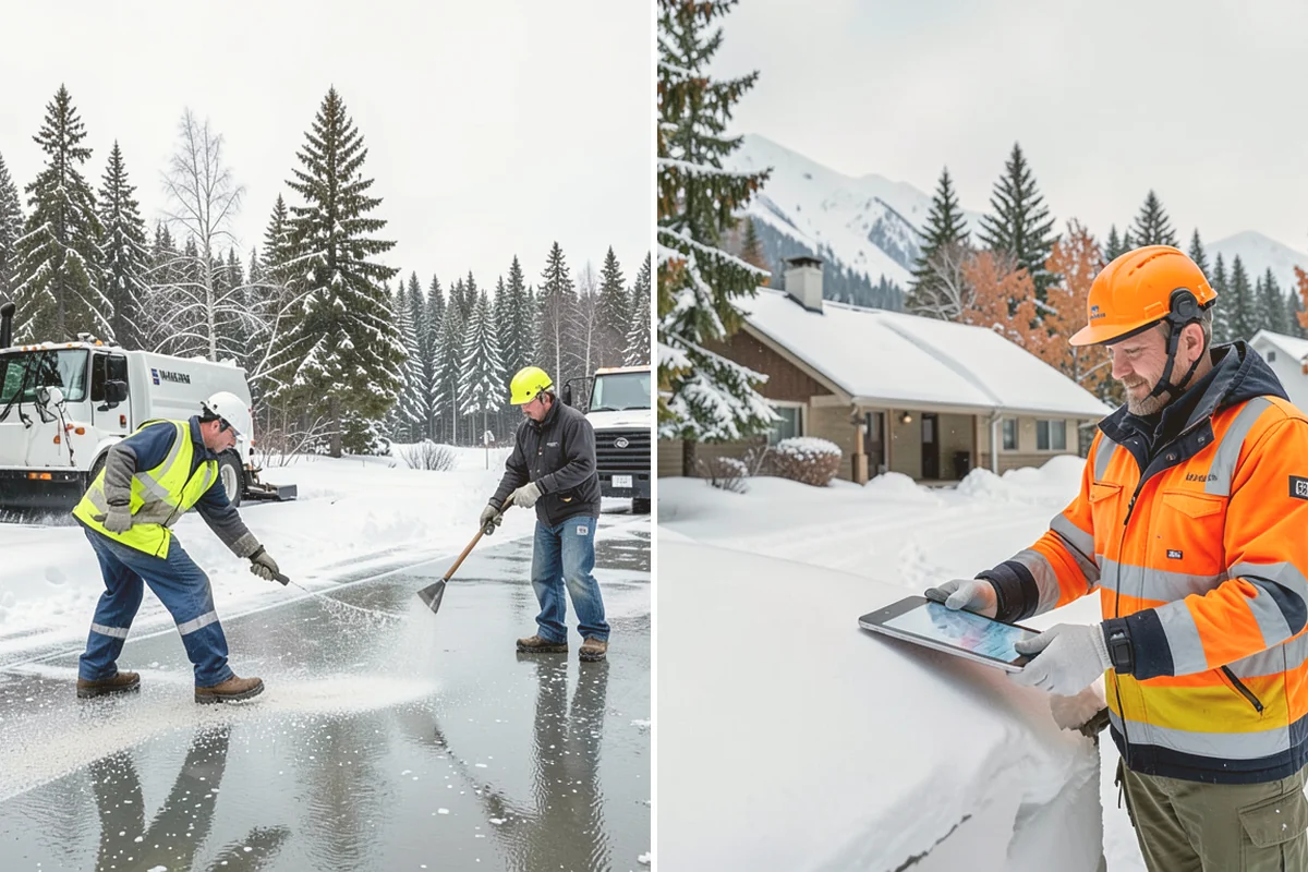 Apartment Snow Removal in Brier, Snohomish County, WA - Map parking, walkways, entries, and stairwells
