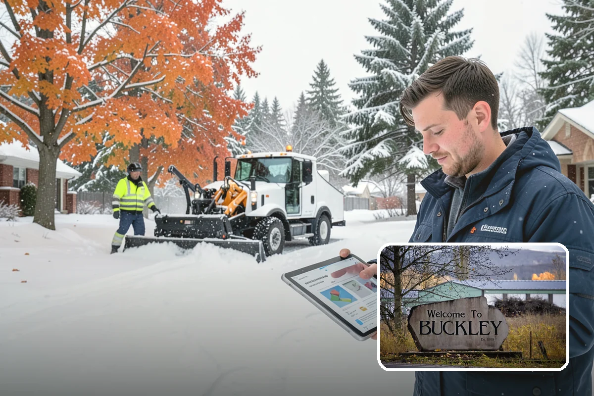 Apartment Snow Removal in Buckley, Pierce County, WA - Full-community clearing of lots and paths