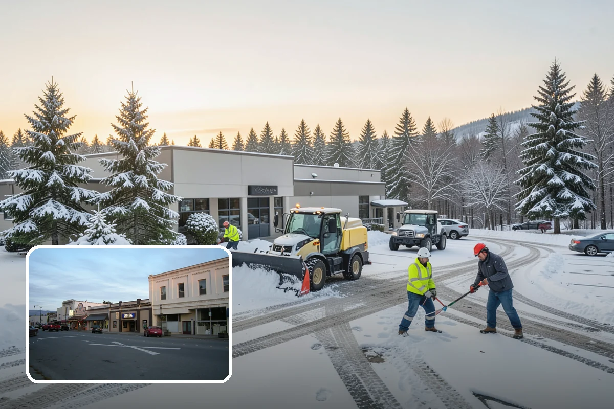 Apartment Snow Removal in Burlington, Skagit County, WA - Full-community clearing of lots and paths
