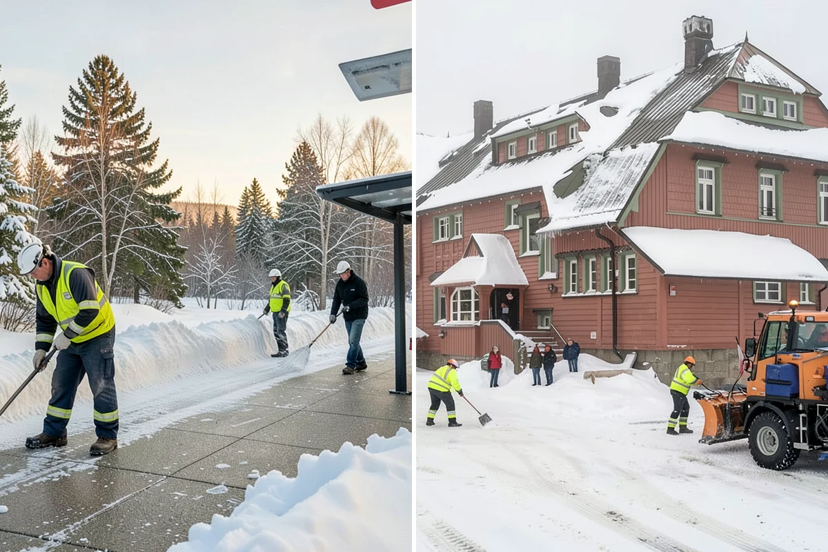 Apartment Snow Removal in Fircrest, Pierce County, WA - Map parking, walkways, entries, and stairwells