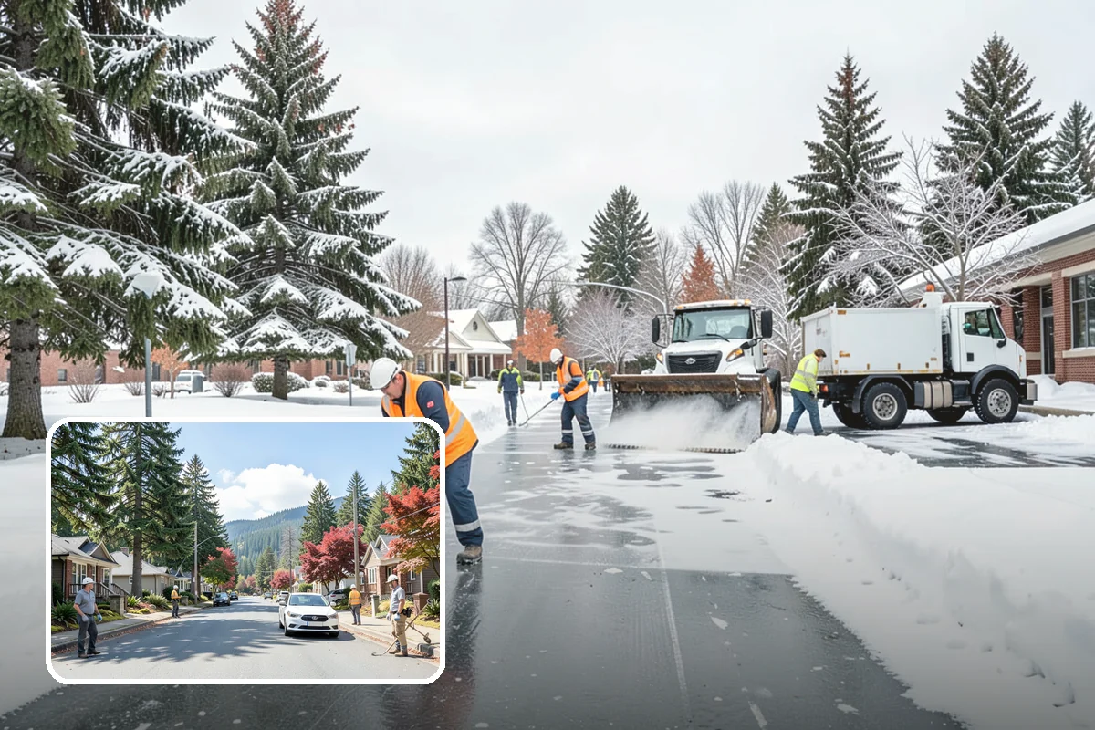 Apartment Snow Removal in Hunts Point, King County, WA - Full-community clearing of lots and paths
