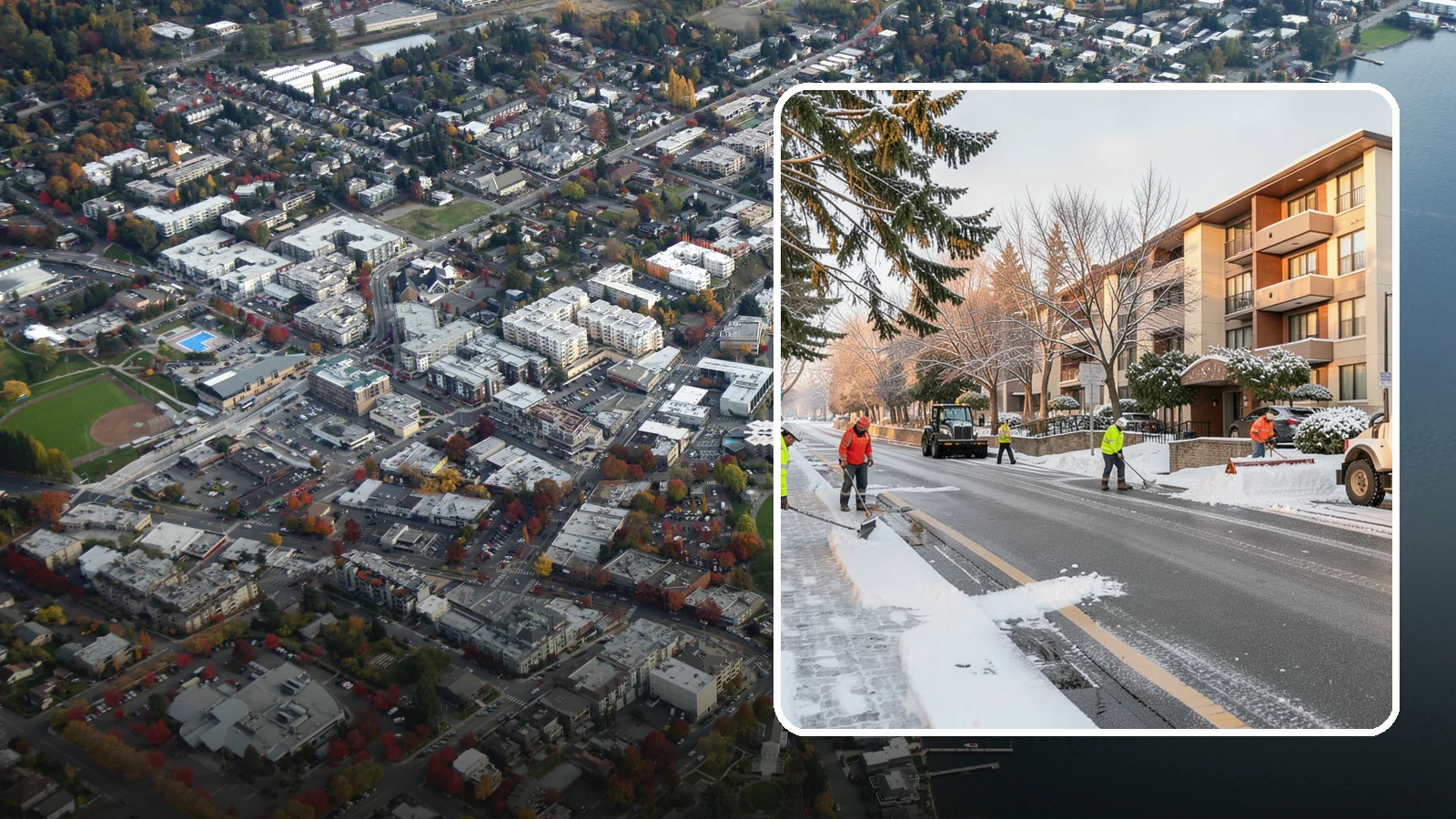 Apartment Snow Removal in Kirkland, King County, WA - We keep apartment communities safe and accessible by clearing lots, walkways, and entries for every resident.