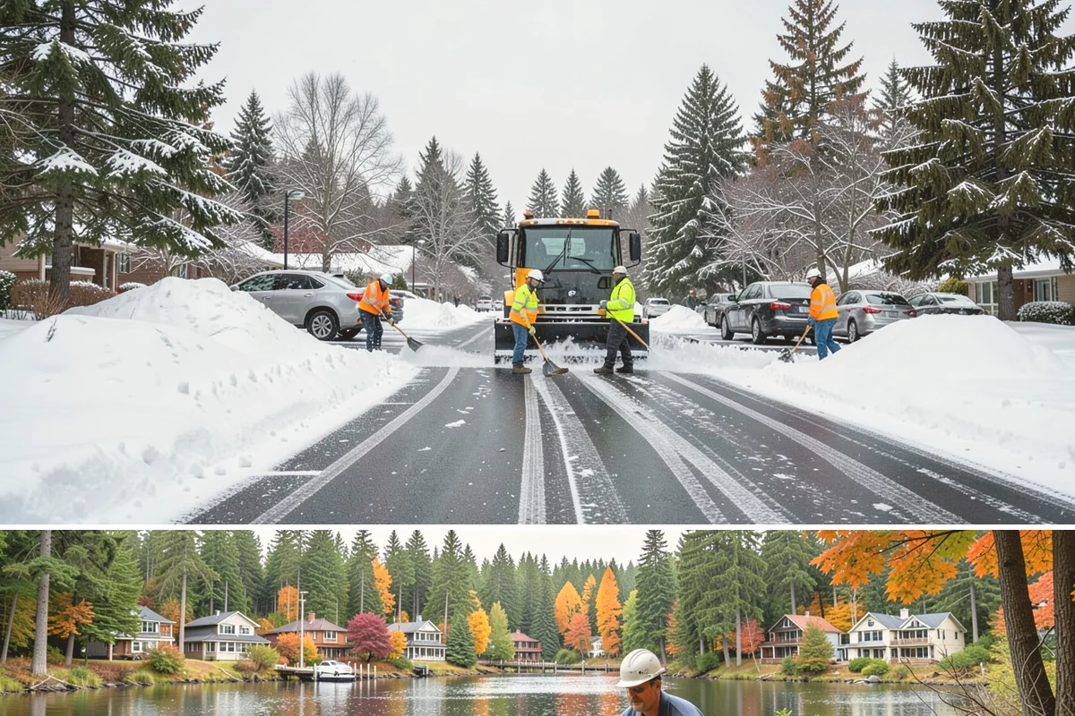 Apartment Snow Removal in La Conner, Skagit County, WA - Apartment service runs throughout the snow season, with peak demand from December through February.