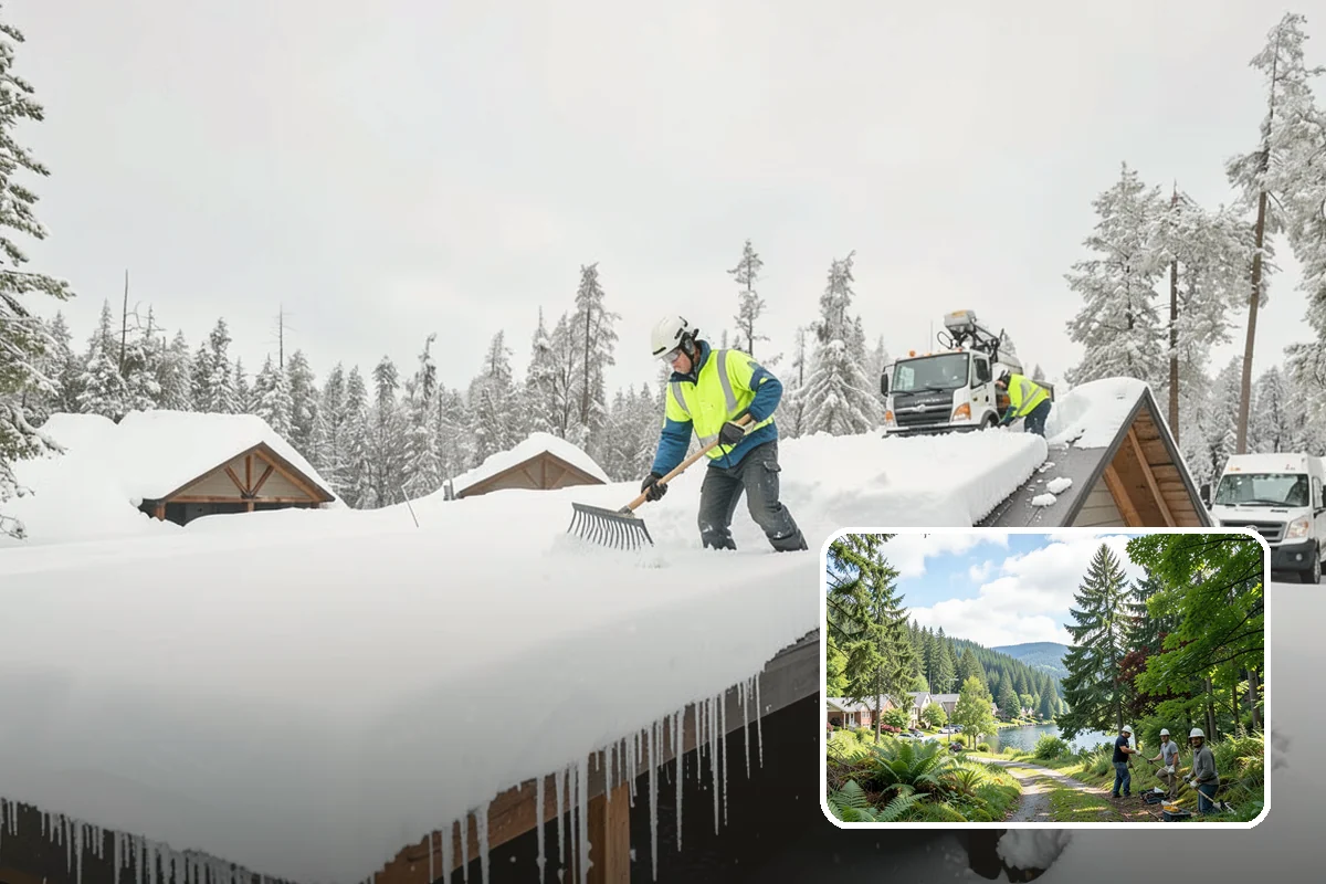 Apartment Snow Removal in Lake Forest Park, King County, WA - Full-community clearing of lots and paths