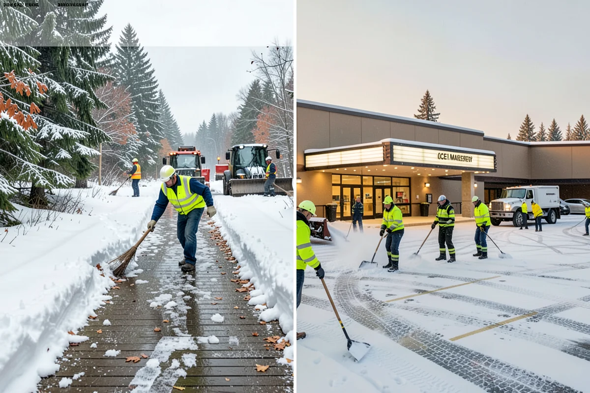 Apartment Snow Removal in Lake Forest Park, King County, WA - Map parking, walkways, entries, and stairwells