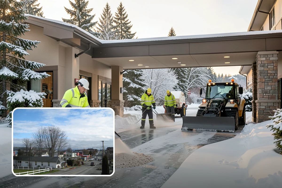 Apartment Snow Removal in Langley, Island County, WA - Full-community clearing of lots and paths