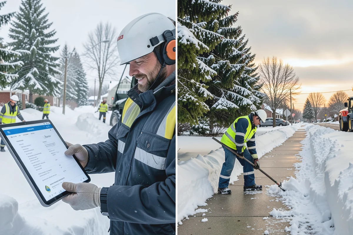Apartment Snow Removal in Marysville, Snohomish County, WA - Map parking, walkways, entries, and stairwells