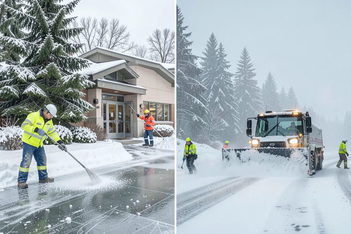 Apartment Snow Removal in Medina, King County, WA - Map parking, walkways, entries, and stairwells