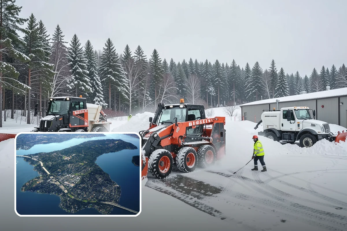 Apartment Snow Removal in Mercer Island, King County, WA - Full-community clearing of lots and paths