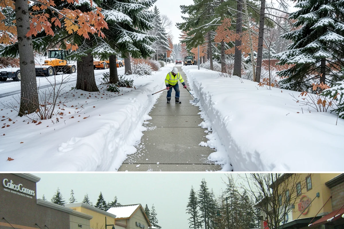 Apartment Snow Removal in Mill Creek, Snohomish County, WA - Apartment service runs throughout the snow season, with peak demand from December through February.