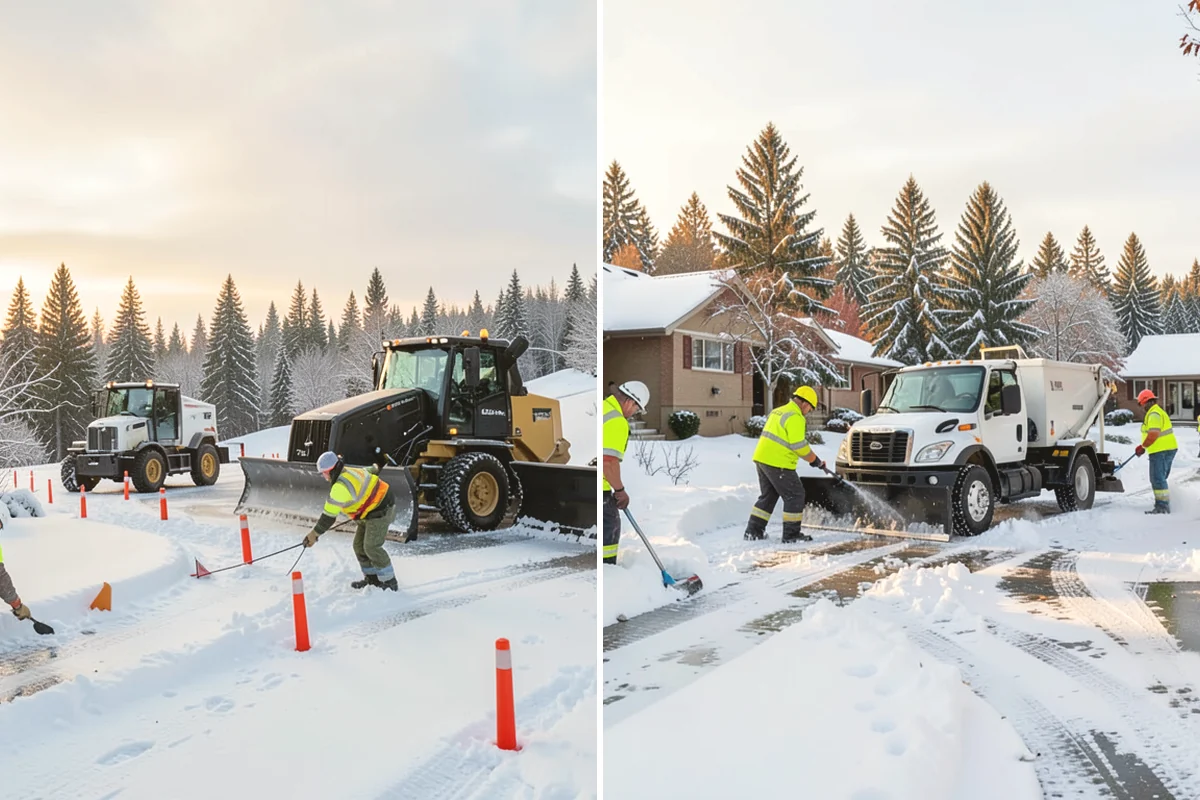Apartment Snow Removal in Monroe, Snohomish County, WA - Map parking, walkways, entries, and stairwells