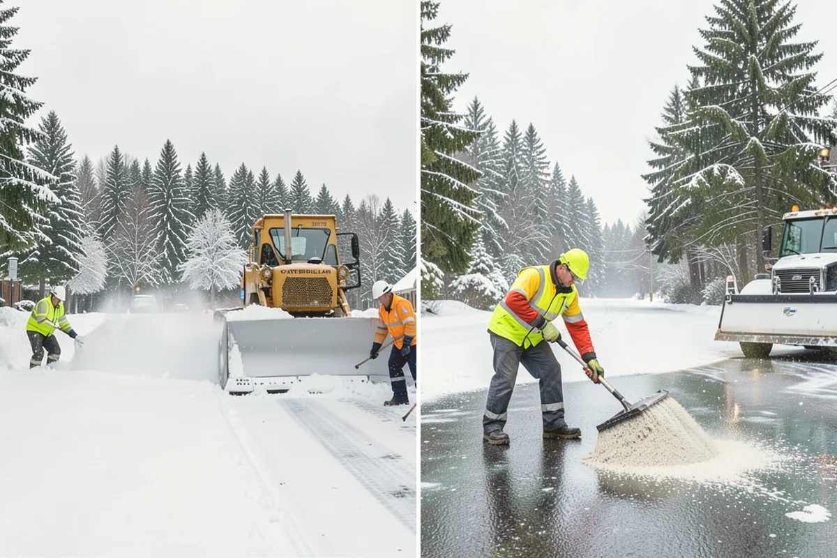 Apartment Snow Removal in Mount Vernon, Skagit County, WA - Map parking, walkways, entries, and stairwells