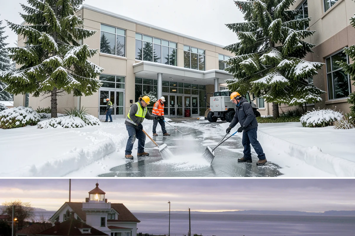 Apartment Snow Removal in Mukilteo, Snohomish County, WA - Apartment service runs throughout the snow season, with peak demand from December through February.