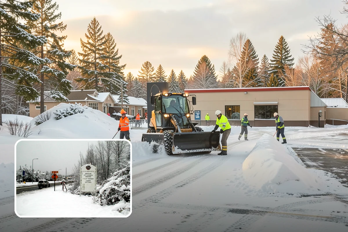 Apartment Snow Removal in Newcastle, King County, WA - Full-community clearing of lots and paths