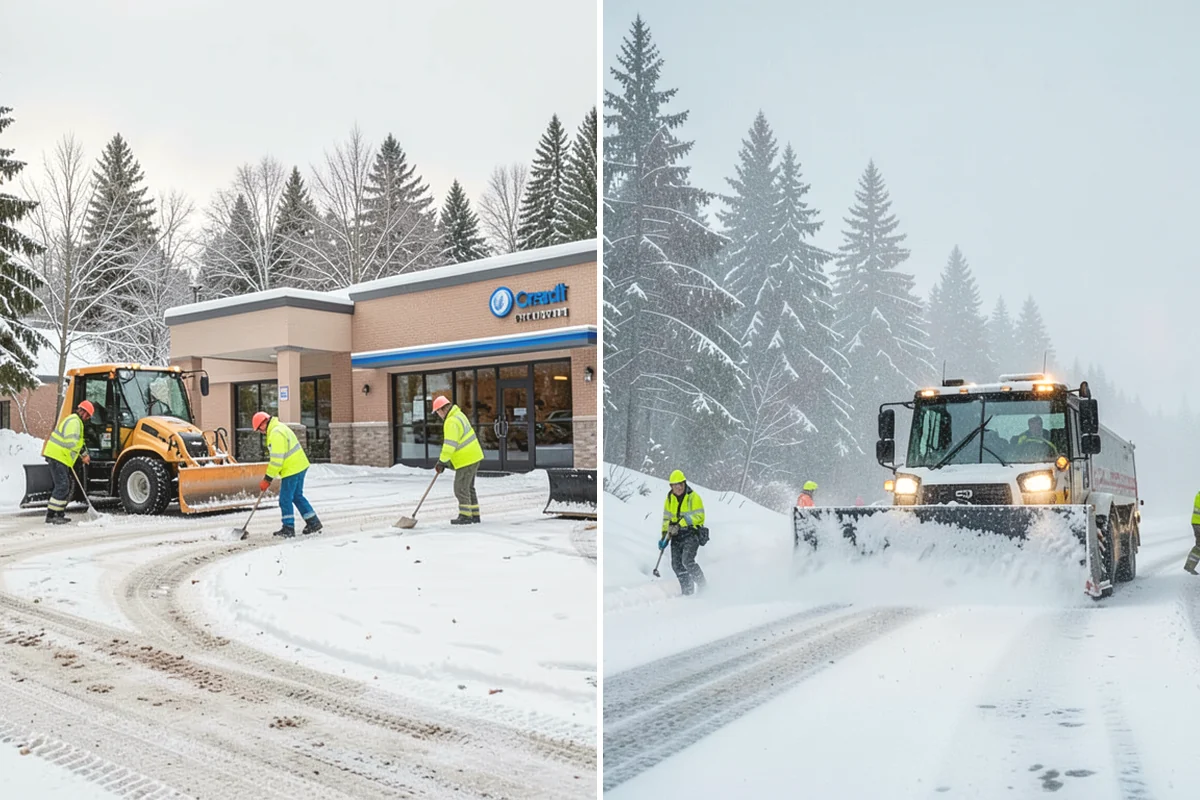 Apartment Snow Removal in Oak Harbor, Island County, WA - Map parking, walkways, entries, and stairwells