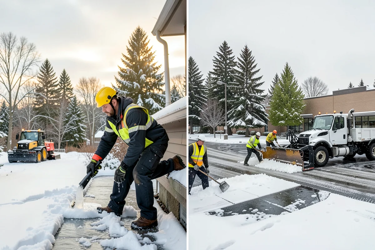 Apartment Snow Removal in Pacific, King County, WA - Map parking, walkways, entries, and stairwells