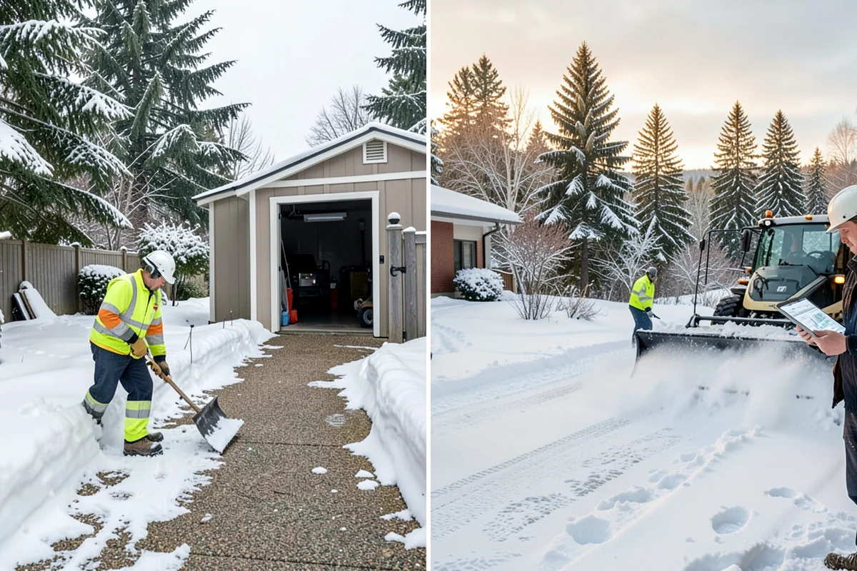 Apartment Snow Removal in Sedro-Woolley, Skagit County, WA - Map parking, walkways, entries, and stairwells