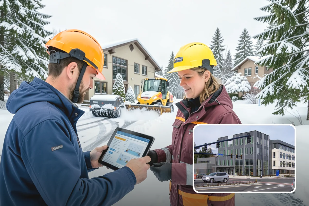 Apartment Snow Removal in Shoreline, King County, WA - Full-community clearing of lots and paths