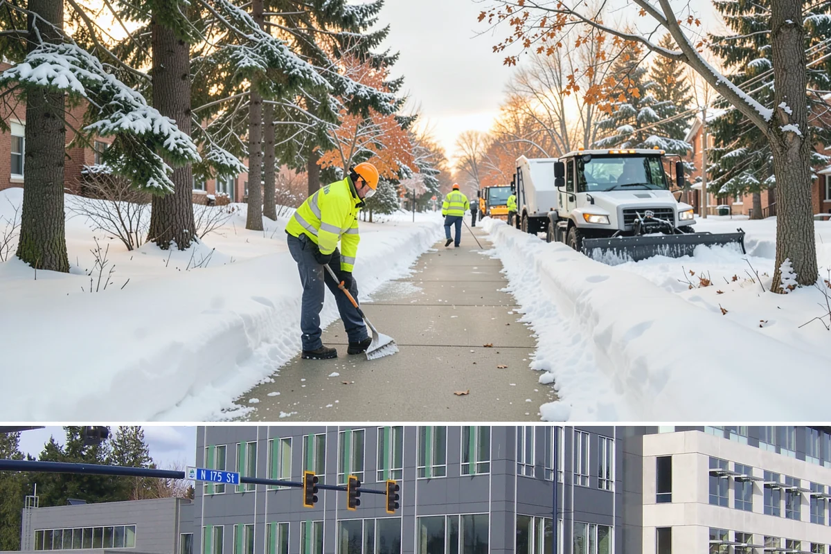 Apartment Snow Removal in Shoreline, King County, WA - Apartment service runs throughout the snow season, with peak demand from December through February.