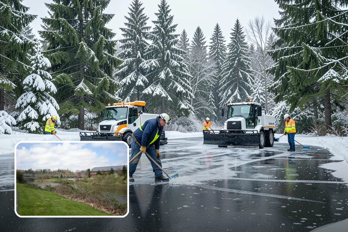 Apartment Snow Removal in Tukwila, King County, WA - Full-community clearing of lots and paths