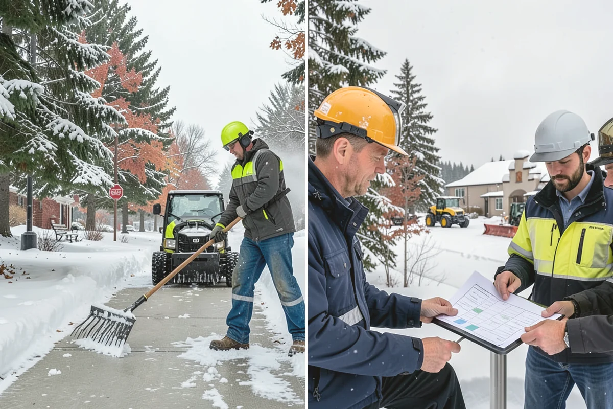 Apartment Snow Removal in University Place, Pierce County, WA - Map parking, walkways, entries, and stairwells
