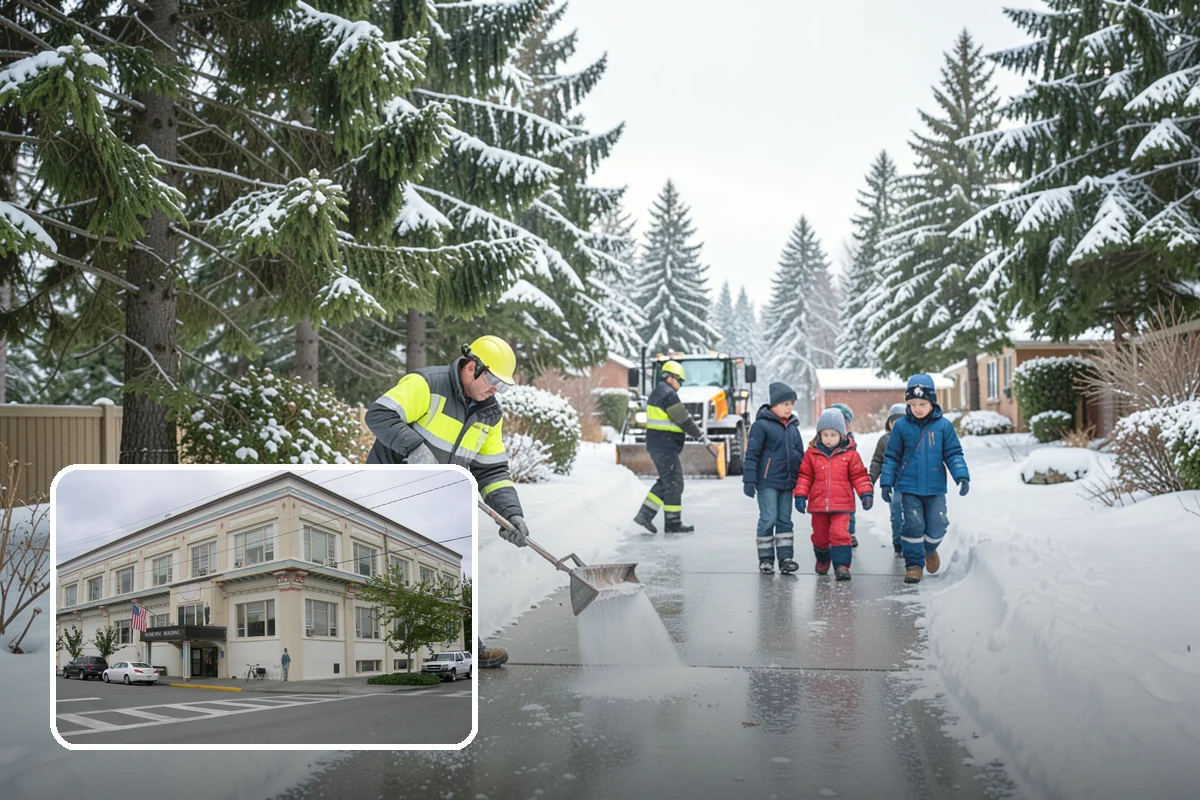 Arctic Blast Response in Anacortes, Skagit County, WA - Treatment matched to dry, windy cold that refreezes surfaces quickly