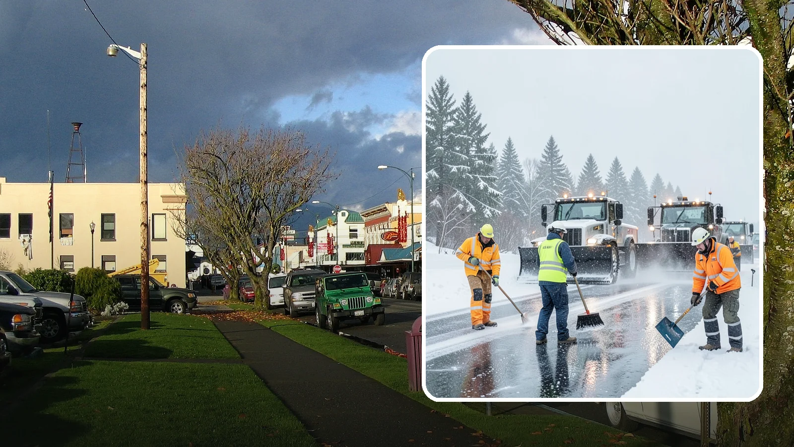 Arctic Blast Response in Arlington, Snohomish County, WA - We keep pavement safe during arctic blasts when frigid outflow winds drop temperatures and freeze everything solid.