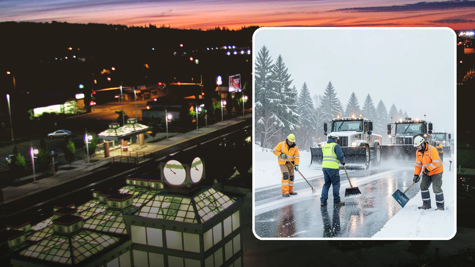 Arctic Blast Response in Auburn, King County, WA - We keep pavement safe during arctic blasts when frigid outflow winds drop temperatures and freeze everything solid.