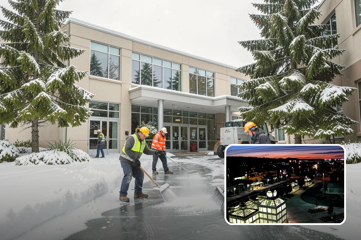 Arctic Blast Response in Auburn, King County, WA - Treatment matched to dry, windy cold that refreezes surfaces quickly
