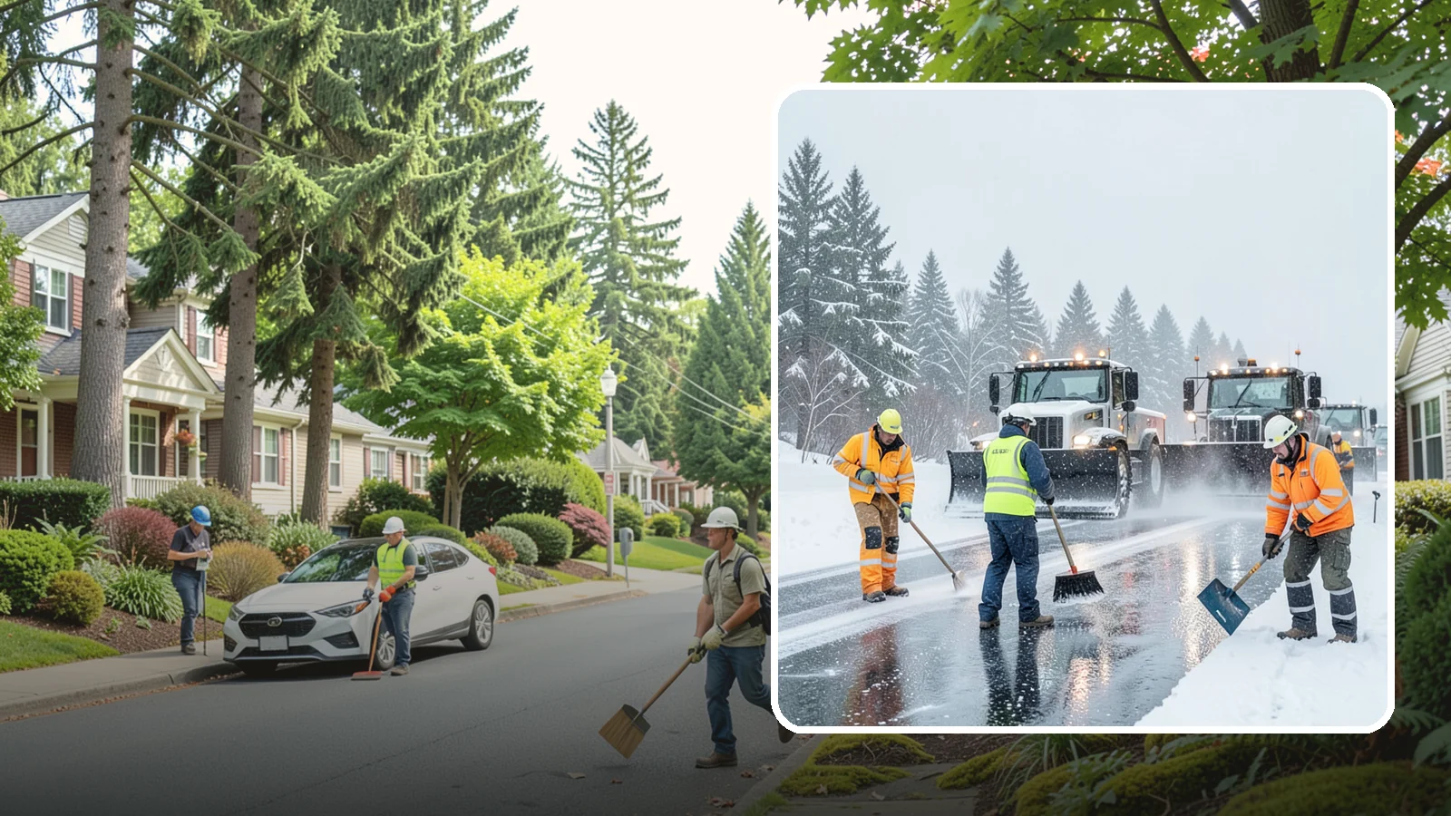 Arctic Blast Response in Beaux Arts Village, King County, WA - We keep pavement safe during arctic blasts when frigid outflow winds drop temperatures and freeze everything solid.