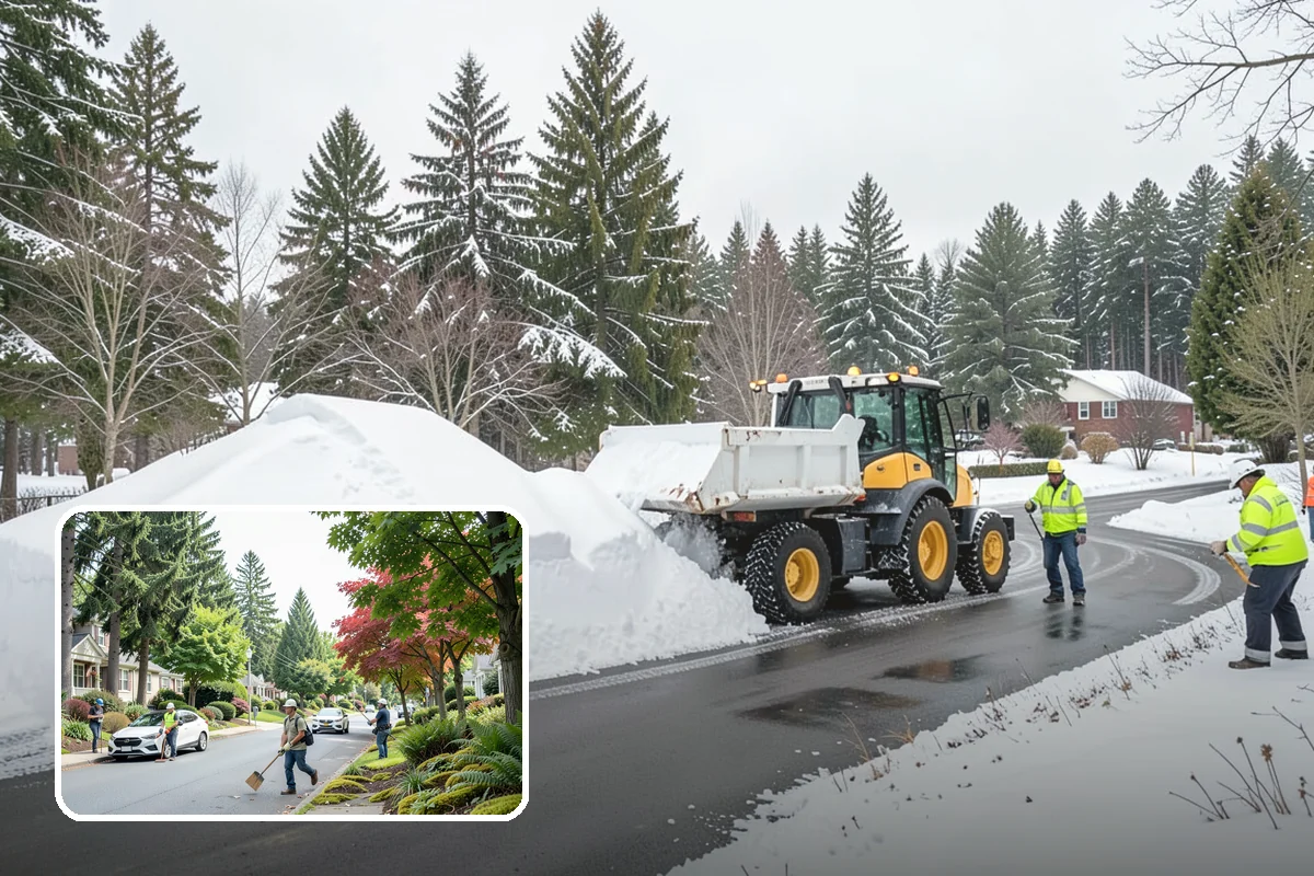 Arctic Blast Response in Beaux Arts Village, King County, WA - Treatment matched to dry, windy cold that refreezes surfaces quickly