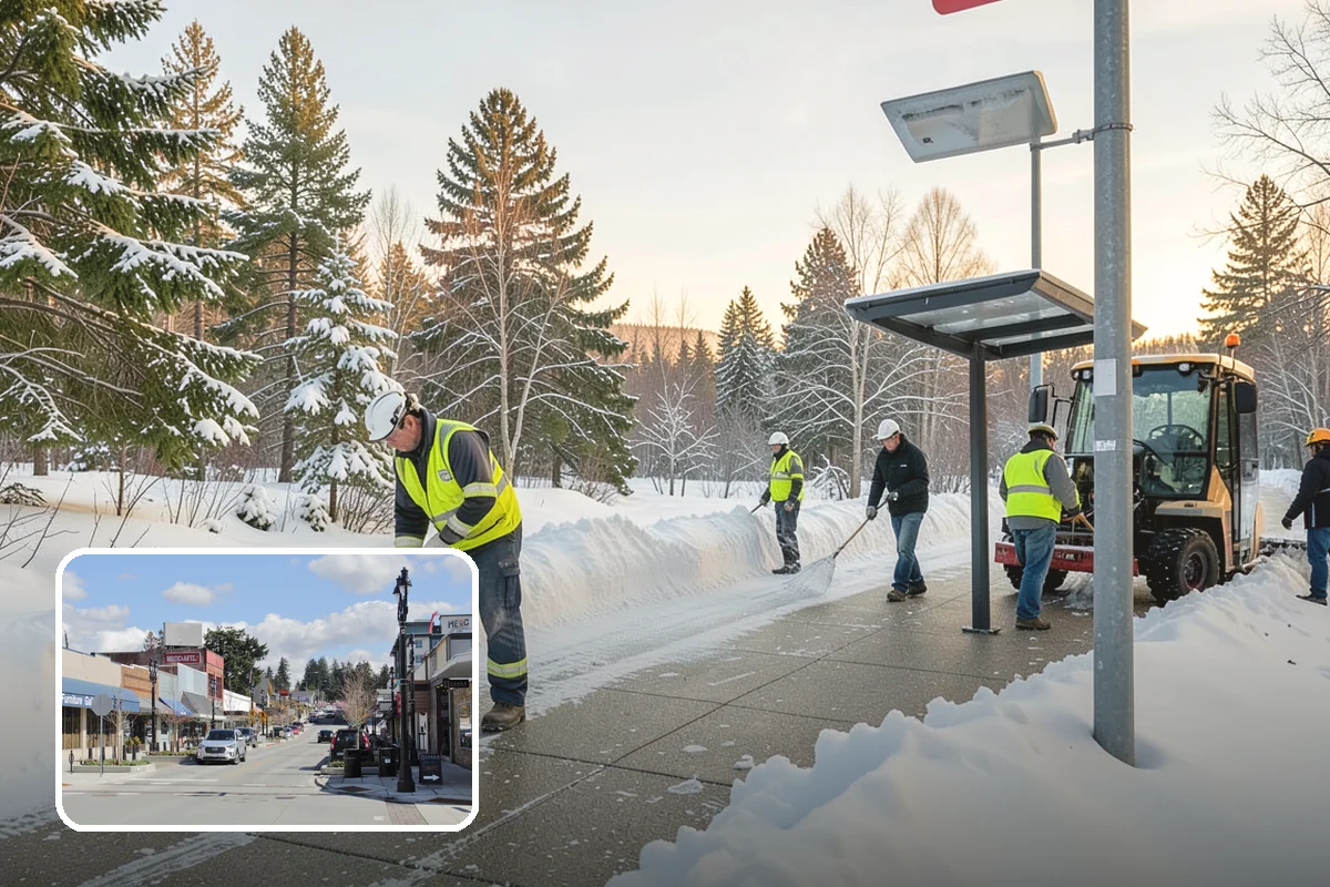 Arctic Blast Response in Bothell, King County, WA - Treatment matched to dry, windy cold that refreezes surfaces quickly