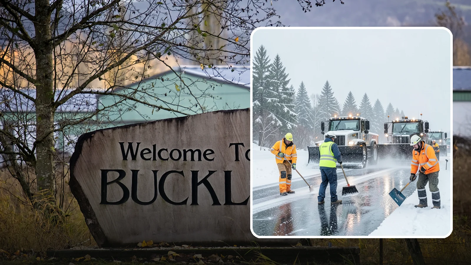 Arctic Blast Response in Buckley, Pierce County, WA - We keep pavement safe during arctic blasts when frigid outflow winds drop temperatures and freeze everything solid.
