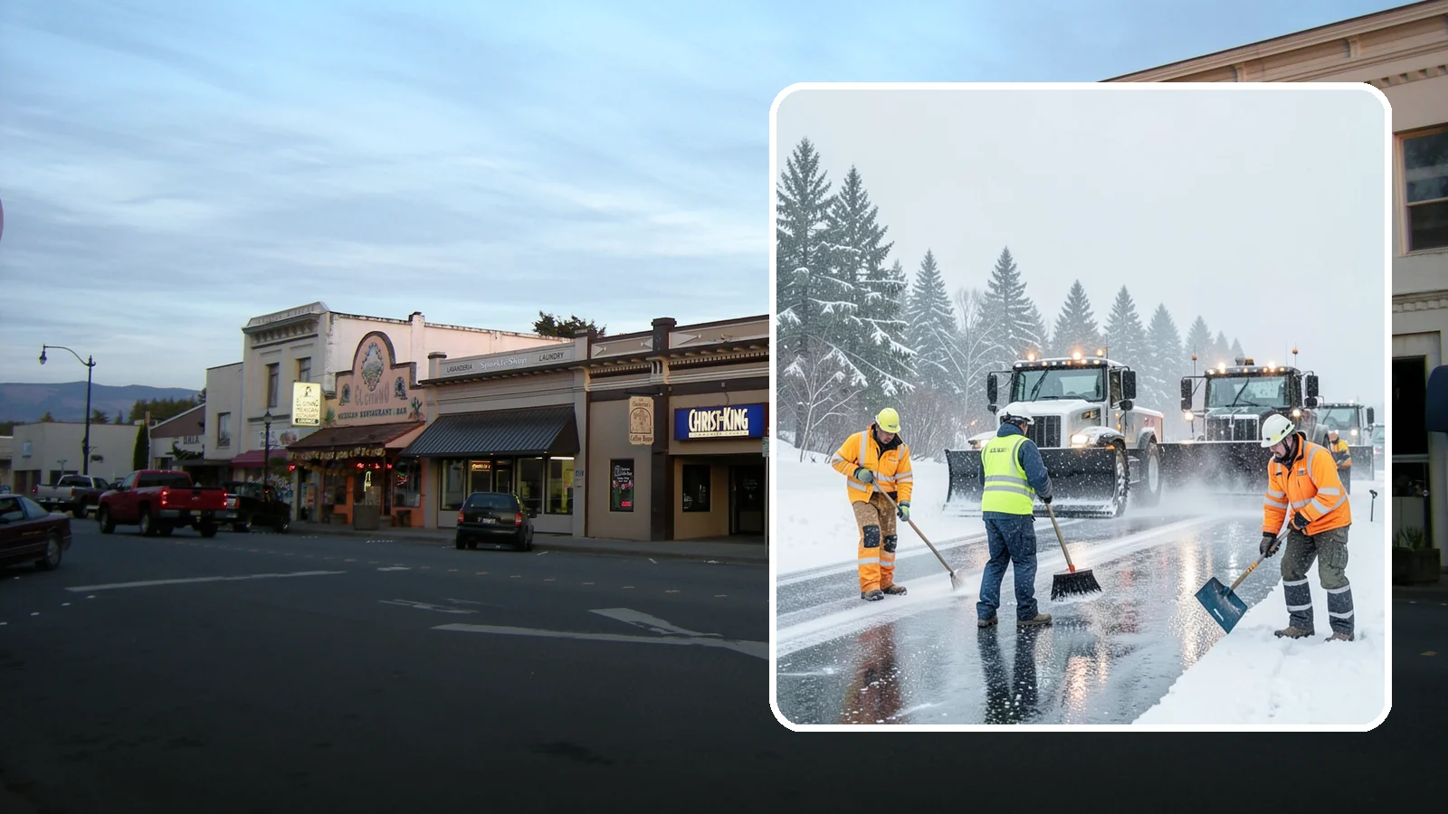 Arctic Blast Response in Burlington, Skagit County, WA - We keep pavement safe during arctic blasts when frigid outflow winds drop temperatures and freeze everything solid.