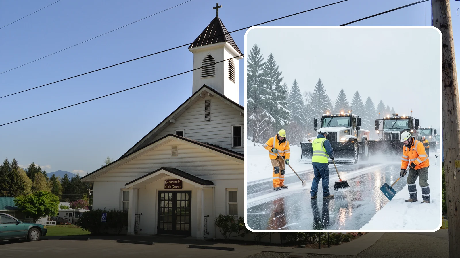 Arctic Blast Response in Concrete, Skagit County, WA - We keep pavement safe during arctic blasts when frigid outflow winds drop temperatures and freeze everything solid.