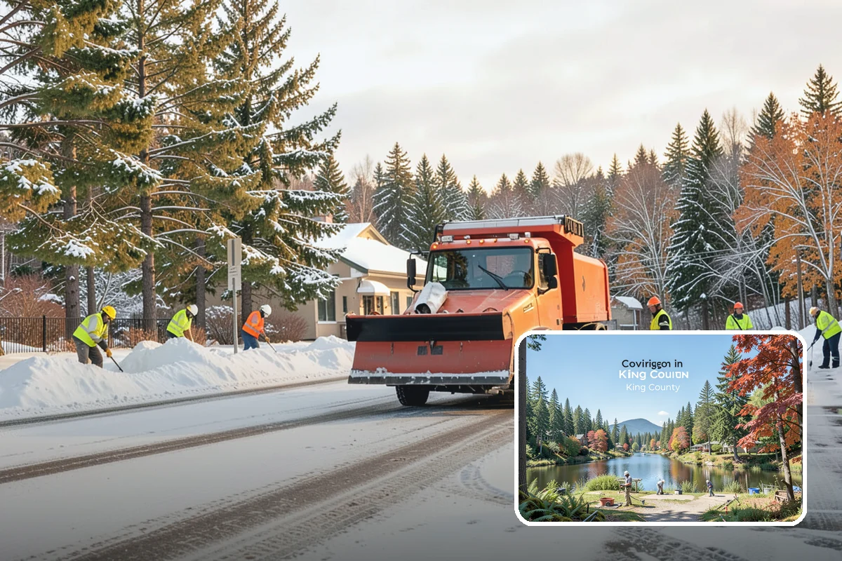 Arctic Blast Response in Covington, King County, WA - Treatment matched to dry, windy cold that refreezes surfaces quickly