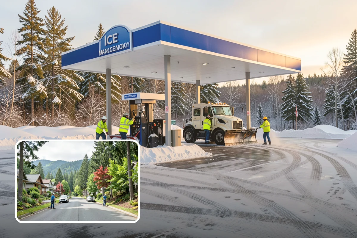 Arctic Blast Response in Darrington, Snohomish County, WA - Treatment matched to dry, windy cold that refreezes surfaces quickly