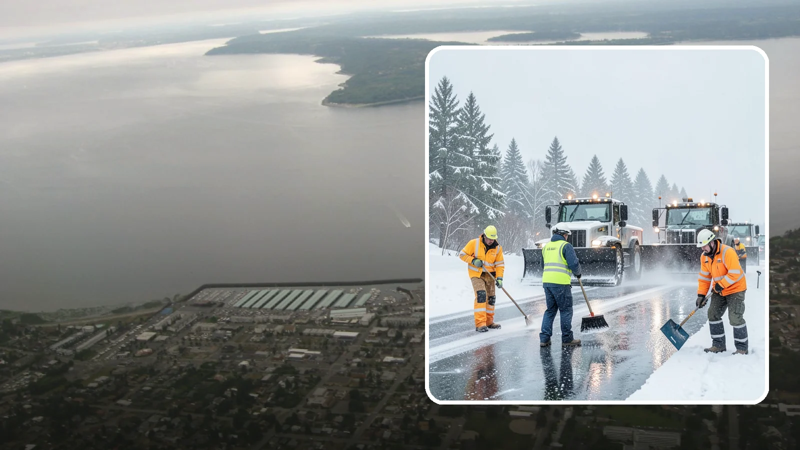 Arctic Blast Response in Des Moines, King County, WA - We keep pavement safe during arctic blasts when frigid outflow winds drop temperatures and freeze everything solid.