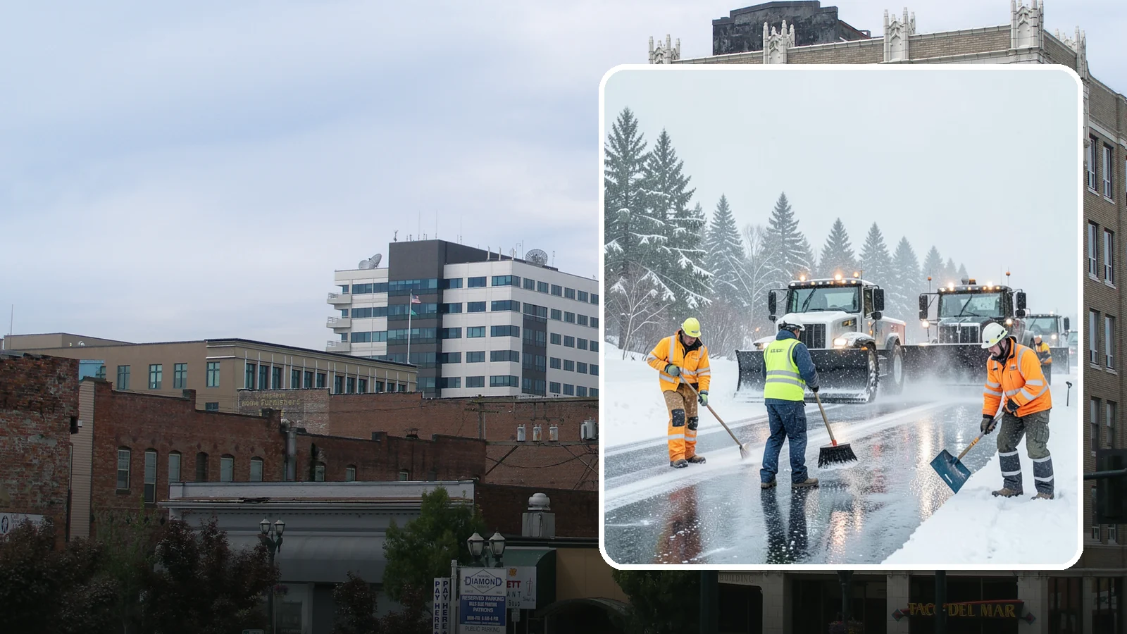 Arctic Blast Response in Everett, Snohomish County, WA - We keep pavement safe during arctic blasts when frigid outflow winds drop temperatures and freeze everything solid.
