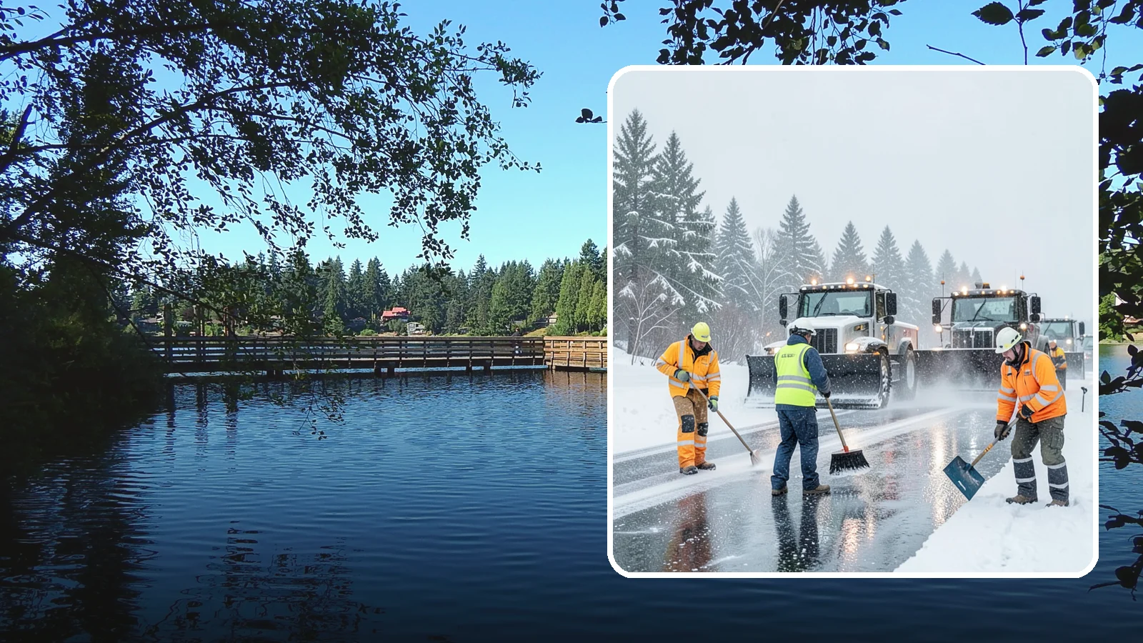 Arctic Blast Response in Federal Way, King County, WA - We keep pavement safe during arctic blasts when frigid outflow winds drop temperatures and freeze everything solid.