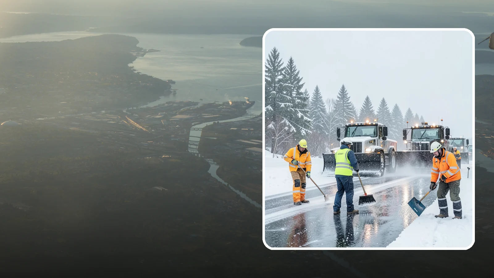 Arctic Blast Response in Fife, Pierce County, WA - We keep pavement safe during arctic blasts when frigid outflow winds drop temperatures and freeze everything solid.