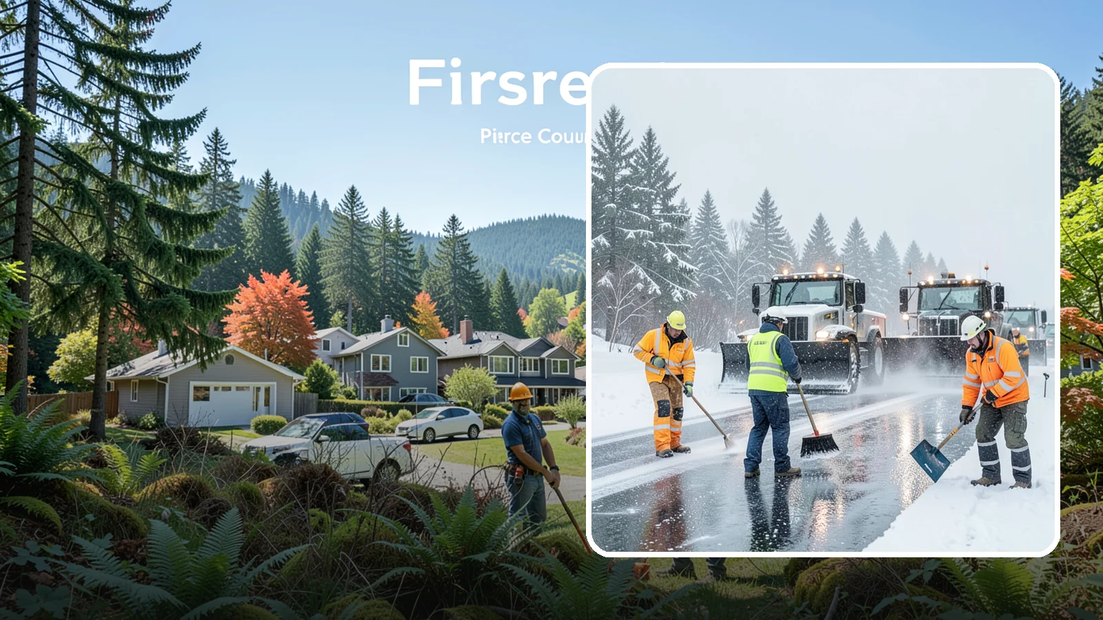 Arctic Blast Response in Fircrest, Pierce County, WA - We keep pavement safe during arctic blasts when frigid outflow winds drop temperatures and freeze everything solid.