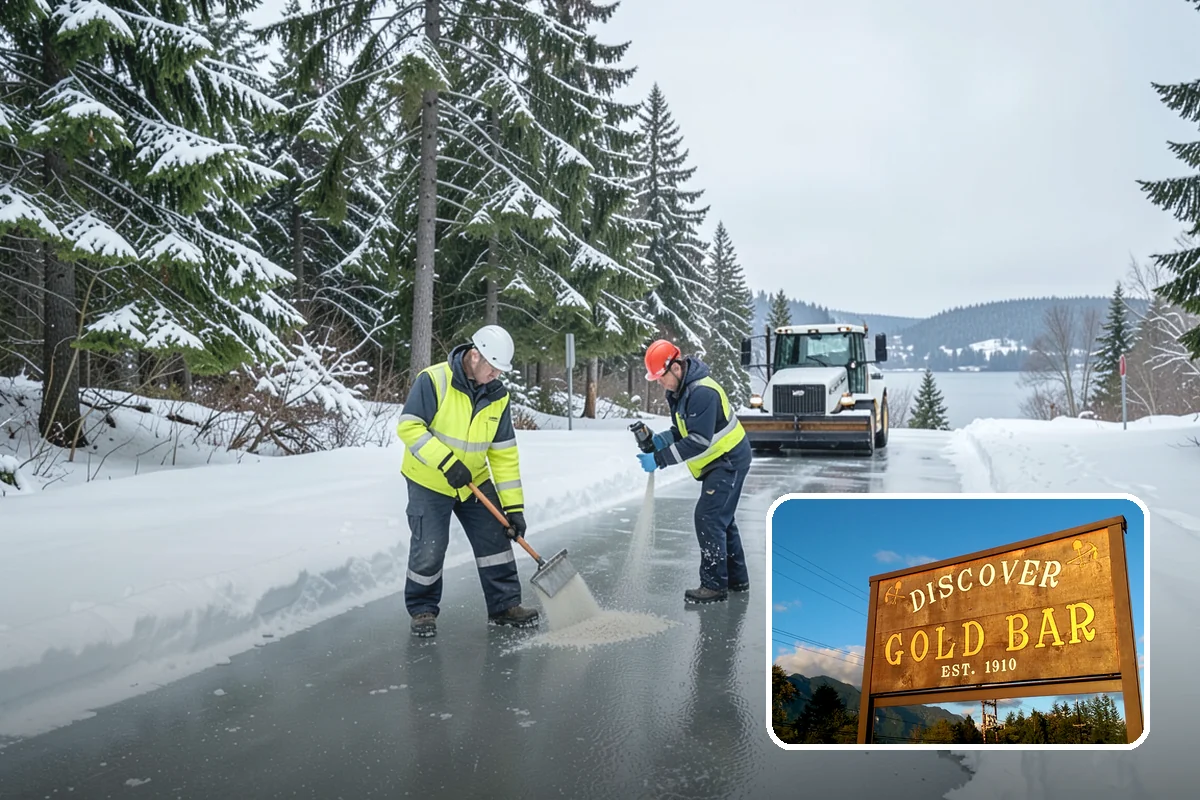 Arctic Blast Response in Gold Bar, Snohomish County, WA - Treatment matched to dry, windy cold that refreezes surfaces quickly